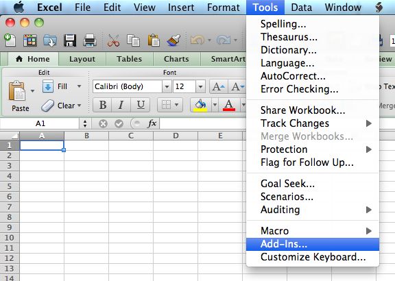 add in excel for mac